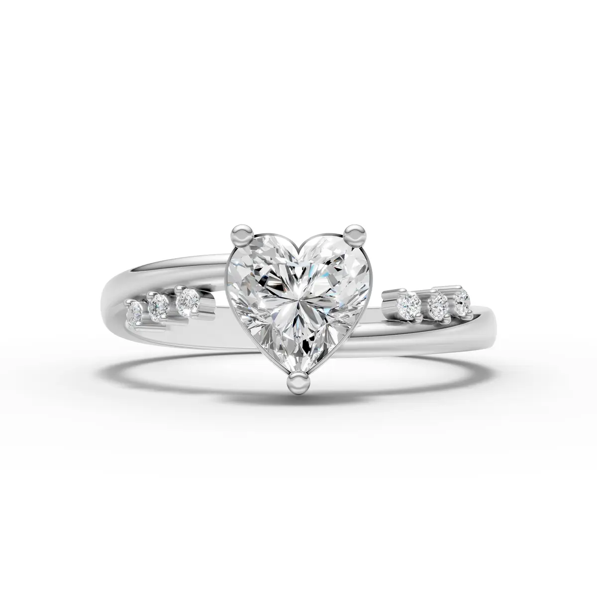 Heart Shape Diamond Solitaire Ring